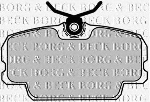 Комплект тормозных колодок, дисковый тормоз BORG & BECK BBP1084