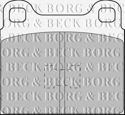 Комплект тормозных колодок, дисковый тормоз BORG & BECK BBP1085
