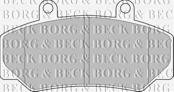Комплект тормозных колодок, дисковый тормоз BORG & BECK BBP1087