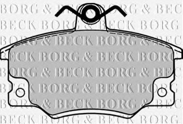 Комплект тормозных колодок, дисковый тормоз BORG & BECK BBP1090