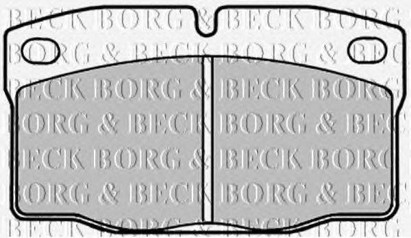Комплект тормозных колодок, дисковый тормоз BORG & BECK BBP1092