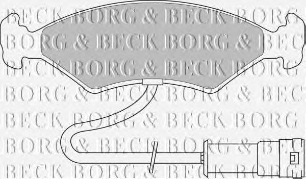 Комплект тормозных колодок, дисковый тормоз BORG & BECK BBP1104