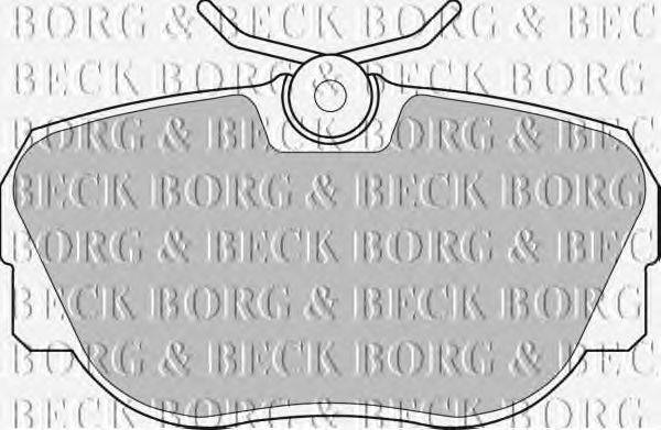 Комплект тормозных колодок, дисковый тормоз BORG & BECK BBP1119