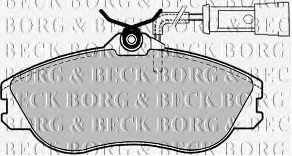 Комплект тормозных колодок, дисковый тормоз BORG & BECK BBP1124