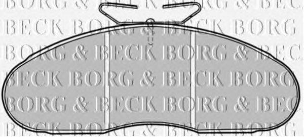 Комплект тормозных колодок, дисковый тормоз BORG & BECK BBP1126