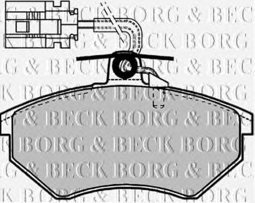 Комплект тормозных колодок, дисковый тормоз BORG & BECK BBP1127