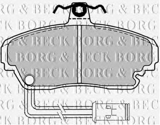 Комплект тормозных колодок, дисковый тормоз BORG & BECK BBP1128