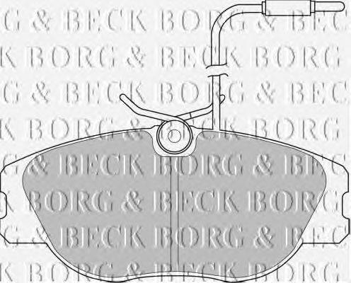 Комплект тормозных колодок, дисковый тормоз BORG & BECK BBP1132