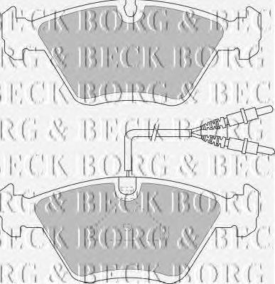 Комплект тормозных колодок, дисковый тормоз BORG & BECK BBP1135