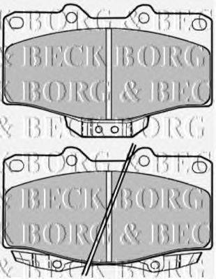 Комплект тормозных колодок, дисковый тормоз BORG & BECK BBP1136