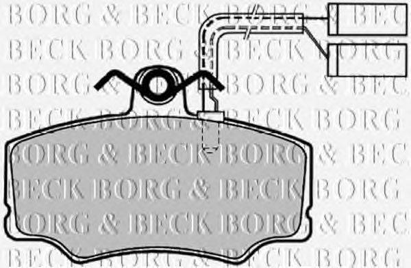 Комплект тормозных колодок, дисковый тормоз BORG & BECK BBP1139