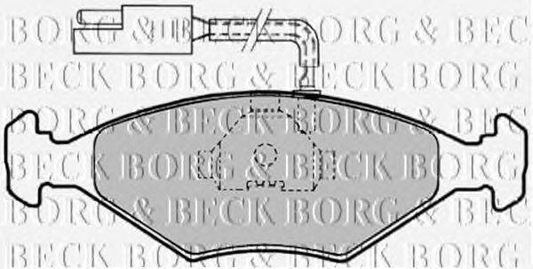 Комплект тормозных колодок, дисковый тормоз BORG & BECK BBP1147