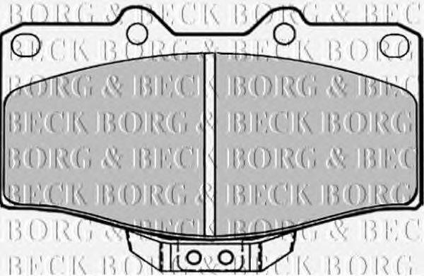Комплект тормозных колодок, дисковый тормоз BORG & BECK BBP1152