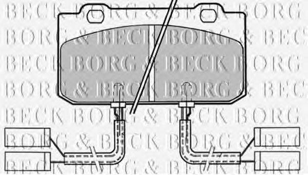 Комплект тормозных колодок, дисковый тормоз BORG & BECK BBP1154