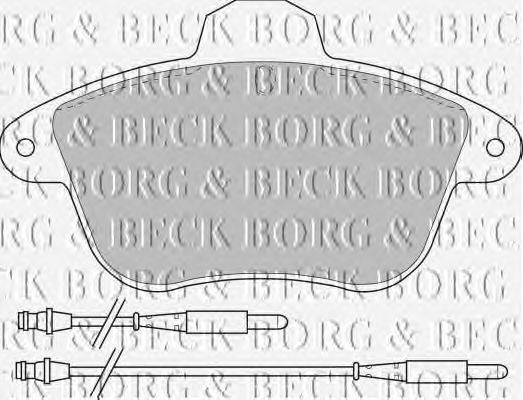 Комплект тормозных колодок, дисковый тормоз BORG & BECK BBP1159
