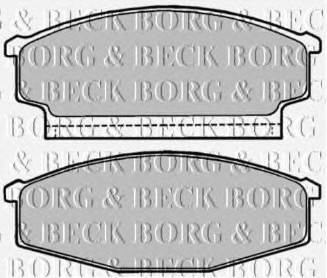 Комплект тормозных колодок, дисковый тормоз BORG & BECK BBP1167