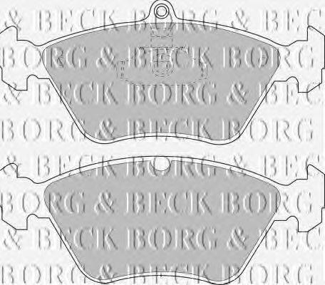 Комплект тормозных колодок, дисковый тормоз BORG & BECK BBP1174