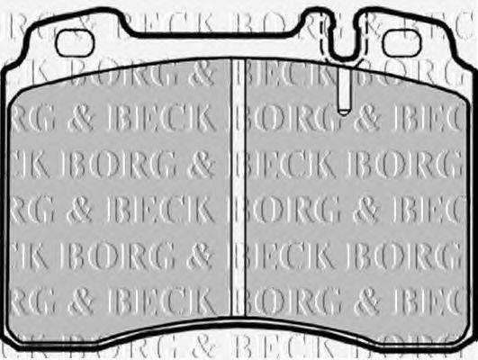 Комплект тормозных колодок, дисковый тормоз BORG & BECK BBP1181