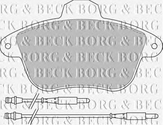 Комплект тормозных колодок, дисковый тормоз BORG & BECK BBP1182