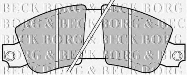 Комплект тормозных колодок, дисковый тормоз BORG & BECK BBP1183
