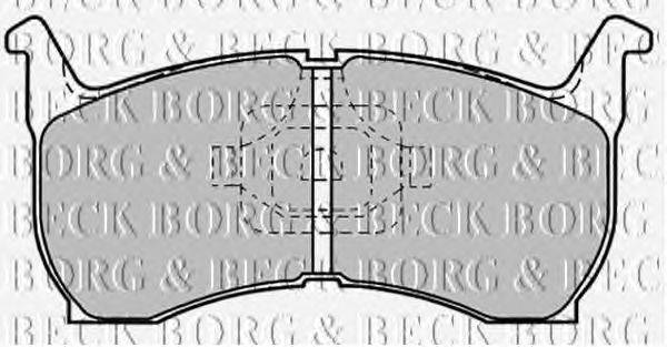 Комплект тормозных колодок, дисковый тормоз BORG & BECK BBP1185