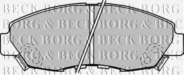 Комплект тормозных колодок, дисковый тормоз BORG & BECK BBP1187