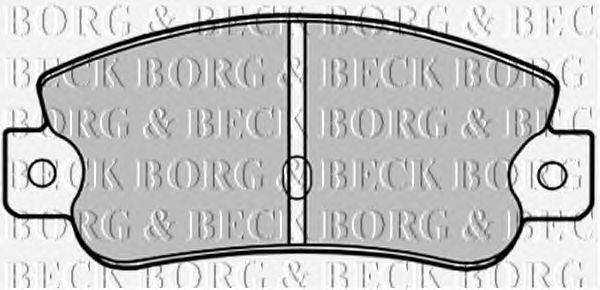 Комплект тормозных колодок, дисковый тормоз BORG & BECK BBP1193