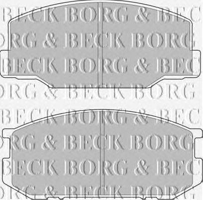 Комплект тормозных колодок, дисковый тормоз BORG & BECK BBP1196
