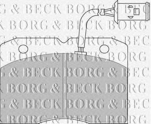 Комплект тормозных колодок, дисковый тормоз BORG & BECK BBP1202