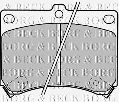 Комплект тормозных колодок, дисковый тормоз BORG & BECK BBP1208