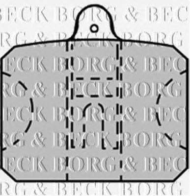 Комплект тормозных колодок, дисковый тормоз BORG & BECK BBP1211