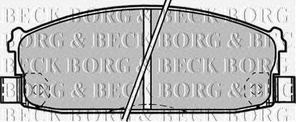 Комплект тормозных колодок, дисковый тормоз BORG & BECK BBP1216