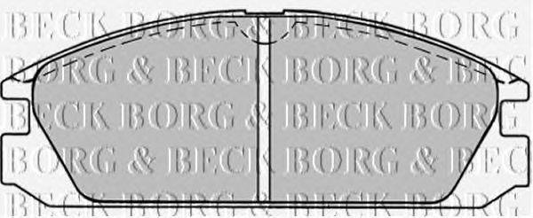 Комплект тормозных колодок, дисковый тормоз BORG & BECK BBP1222