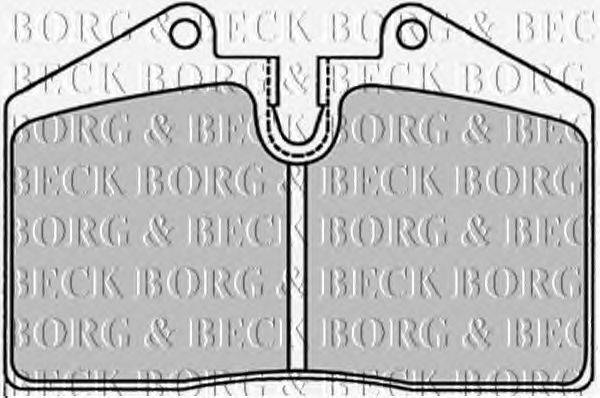 Комплект тормозных колодок, дисковый тормоз BORG & BECK BBP1227