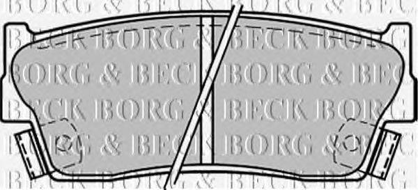 Комплект тормозных колодок, дисковый тормоз BORG & BECK BBP1228