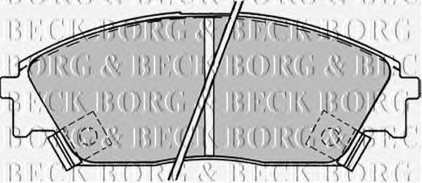 Комплект тормозных колодок, дисковый тормоз BORG & BECK BBP1232