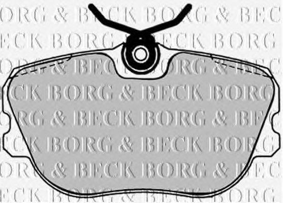 Комплект тормозных колодок, дисковый тормоз BORG & BECK BBP1238