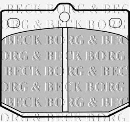 Комплект тормозных колодок, дисковый тормоз BORG & BECK BBP1239
