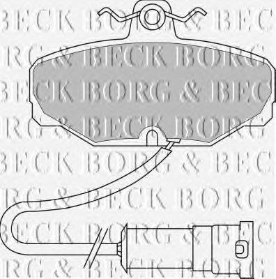 Комплект тормозных колодок, дисковый тормоз BORG & BECK BBP1242
