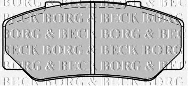 Комплект тормозных колодок, дисковый тормоз BORG & BECK BBP1246