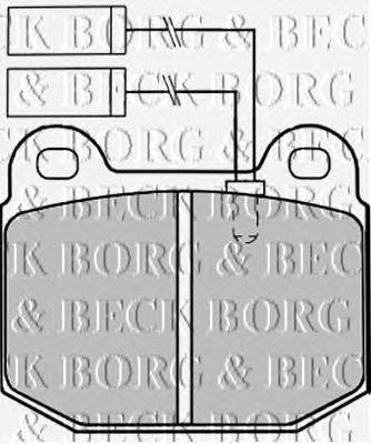 Комплект тормозных колодок, дисковый тормоз BORG & BECK BBP1254