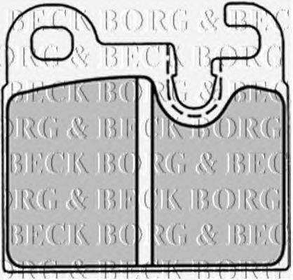 Комплект тормозных колодок, дисковый тормоз BORG & BECK BBP1255