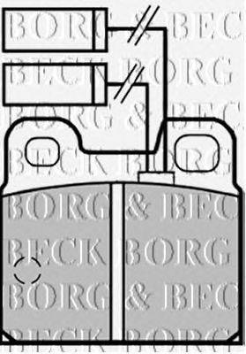 Комплект тормозных колодок, дисковый тормоз BORG & BECK BBP1256