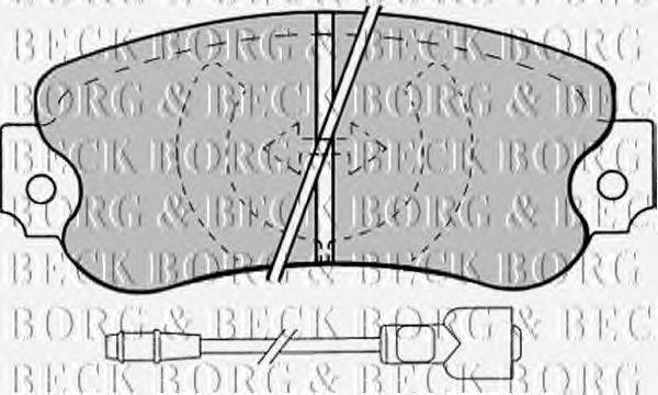 Комплект тормозных колодок, дисковый тормоз BORG & BECK BBP1258