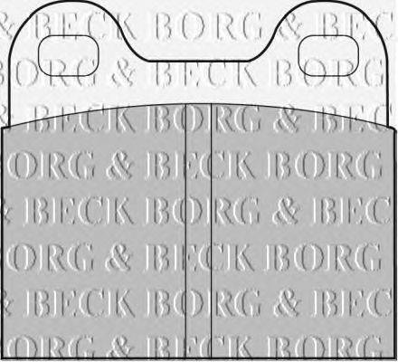 Комплект тормозных колодок, дисковый тормоз BORG & BECK BBP1260