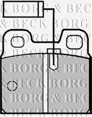 Комплект тормозных колодок, дисковый тормоз BORG & BECK BBP1273