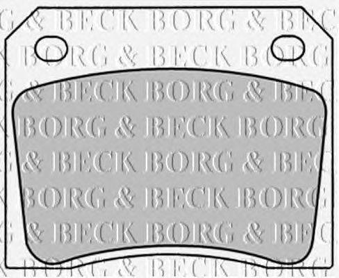 Комплект тормозных колодок, дисковый тормоз BORG & BECK BBP1281