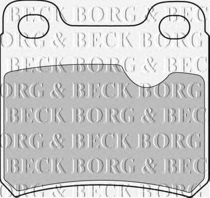 Комплект тормозных колодок, дисковый тормоз BORG & BECK BBP1282