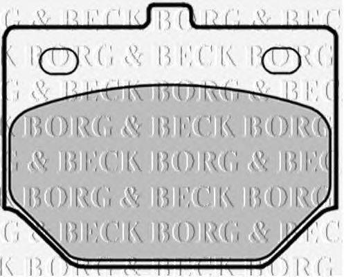 Комплект тормозных колодок, дисковый тормоз BORG & BECK BBP1286