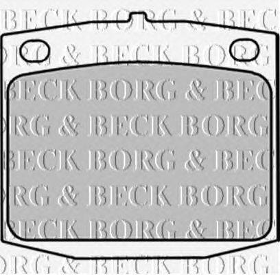 Комплект тормозных колодок, дисковый тормоз BORG & BECK BBP1288